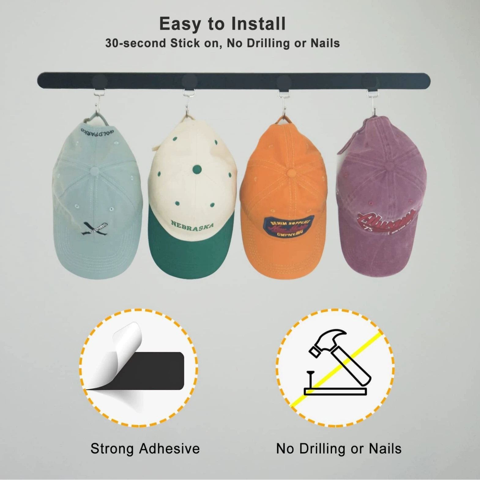 Крючок для одежды на стену, популярный на международном рынке, многофункциональный, простой, для дома, для хранения, для шляп.