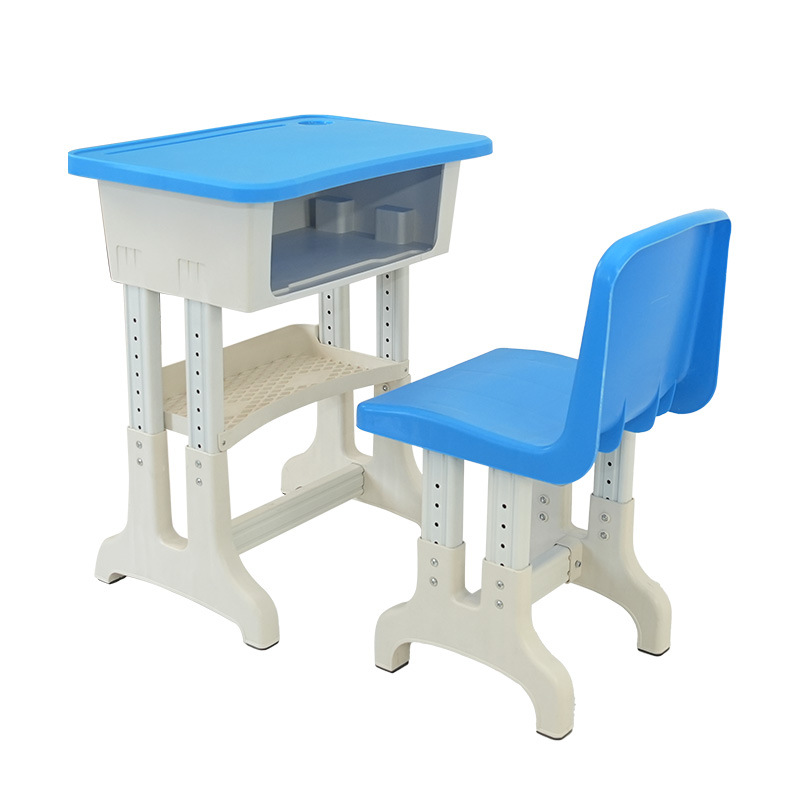 Primary and Secondary School Students Single School Training Tutoring Class Plastic Desks and Chairs Writing Desk Kidsren's Home Plastic Steel Set