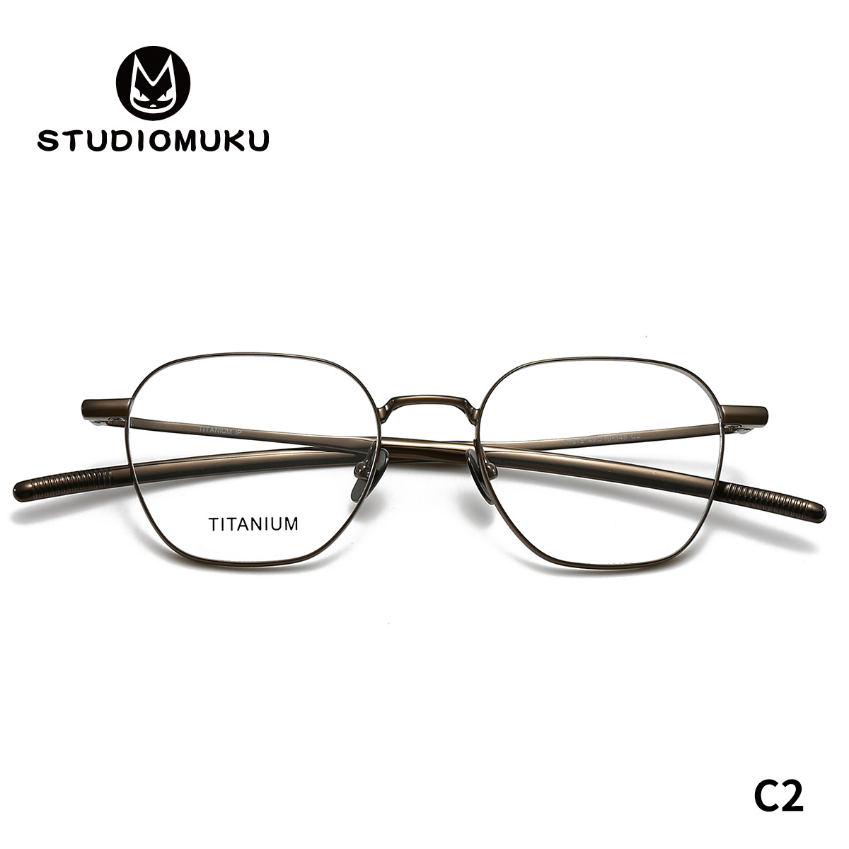 STUDIOMUKU gafas de madera cool estilo japonés hecha a mano marco de gafas cómodo ultra ligero marco de gafas poligonal de alto nivel
