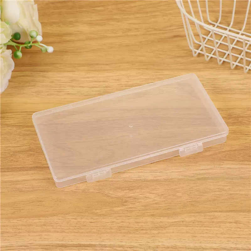 双扣空盒透明长方形塑料样品盒零配件元器件收纳盒亚马逊饰品盒