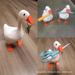 クロスボーダーアヒル収納クリエイティブ DIY マグネット模擬ガチョウ樹脂工芸品装飾品かわいい動物