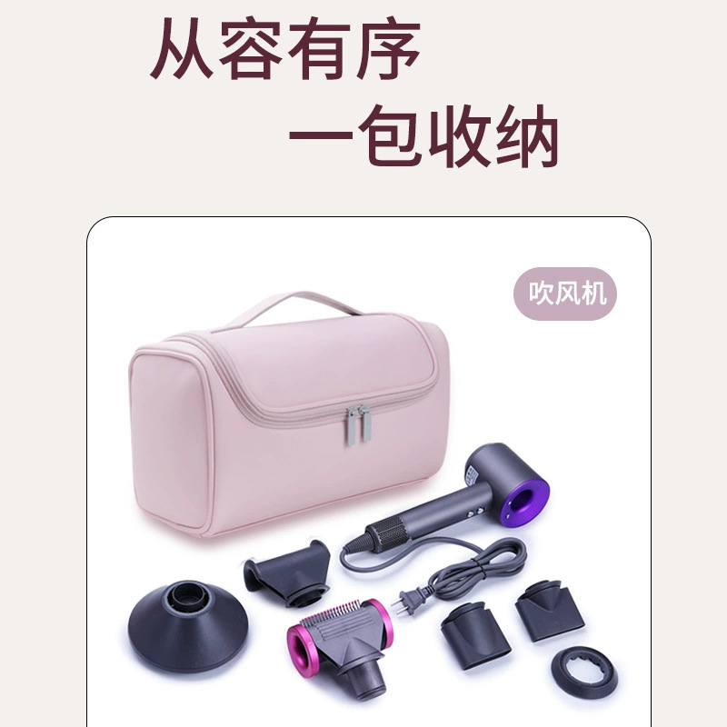 PUレザーヘアドライヤーカールスティック収納ハンドバッグ旅行出張大容量ポータブルスタイリング収納袋防水|undefined