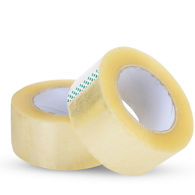 Cinta transparente Express embalaje sellado papel adhesivo gran rollo caja completa cinta de sellado cinta adhesiva amarilla fábrica al por mayor