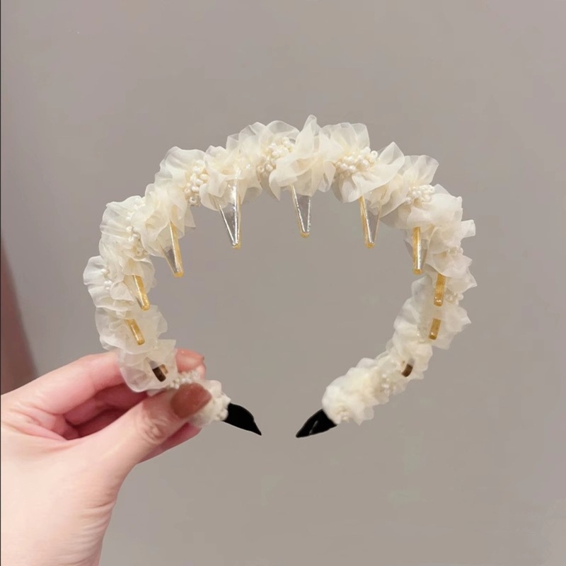 新しいレトロなラインストーンツイストヘッドバンド、ハイエンドでエレガントなヘッドバンド、ヘアピン、女性用インターネットセレブスタイルのつば広ヘアプレス洗顔フープ|undefined