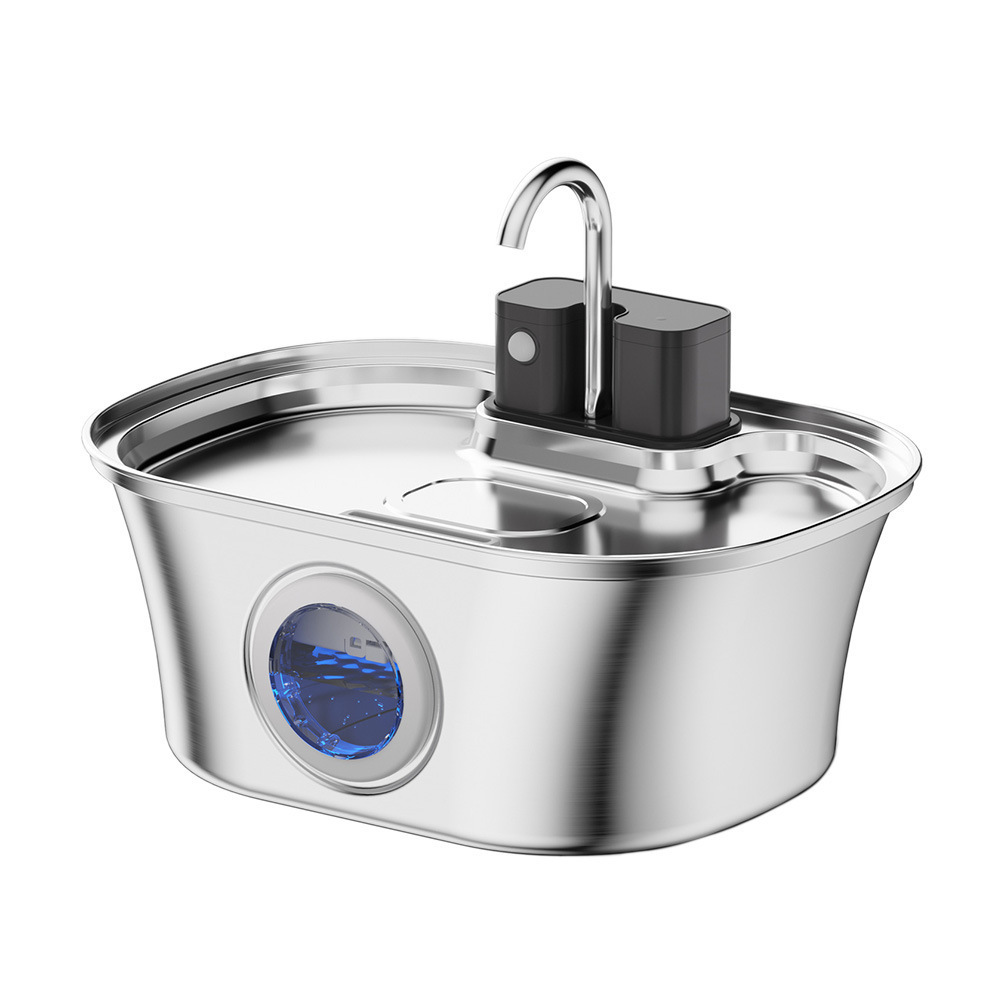 Pet Cat Drinker de acero inoxidable Dog Drinker automático de inducción infrarroja silenciosa alimentador de agua de gran capacidad