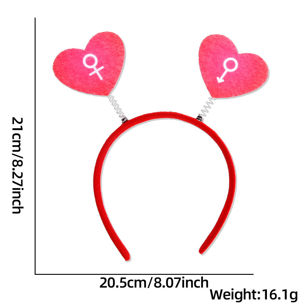 Valentine's Day Cute Sweet Letter Heart Shape Plastic Party Festival Headband display picture 4