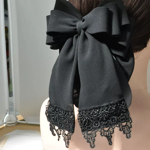 Black Professional Hair Flower Hair Net Nurse Catering Cleaning Work Hair Flower Women's Pan Head Flower Net Bag Thailand Wind Hair Bag