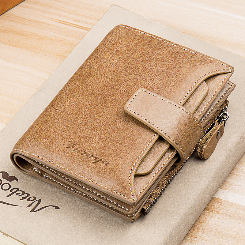Men's Short Wallet 2026 New Model Genuine Leather Soft Cowhide Large Capacity Wallet Popular Multifunctional Leather Wallet Card Holder