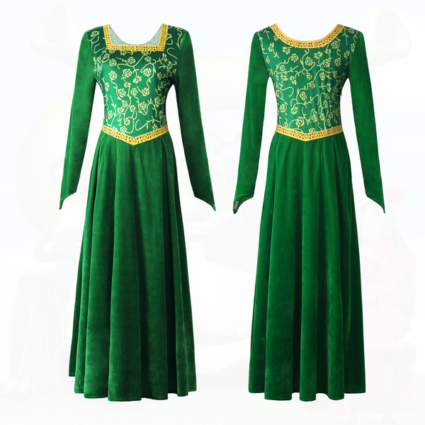 Green long skirt