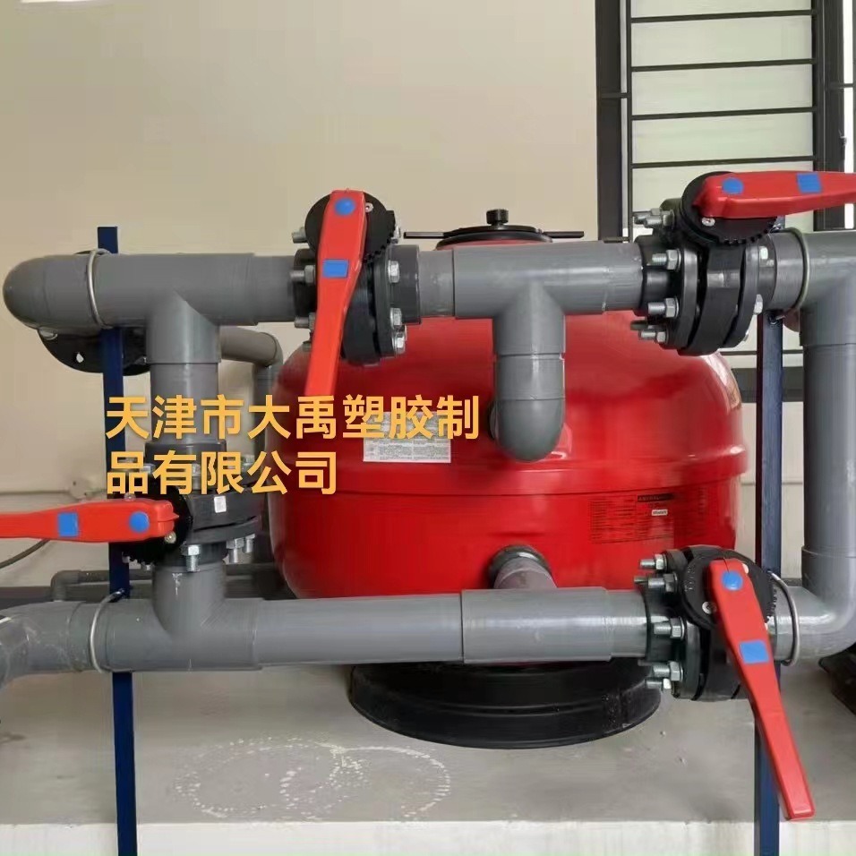 天津大禹 UPVC 蝶阀 现场安装图 规格DN50-D400 量大从优