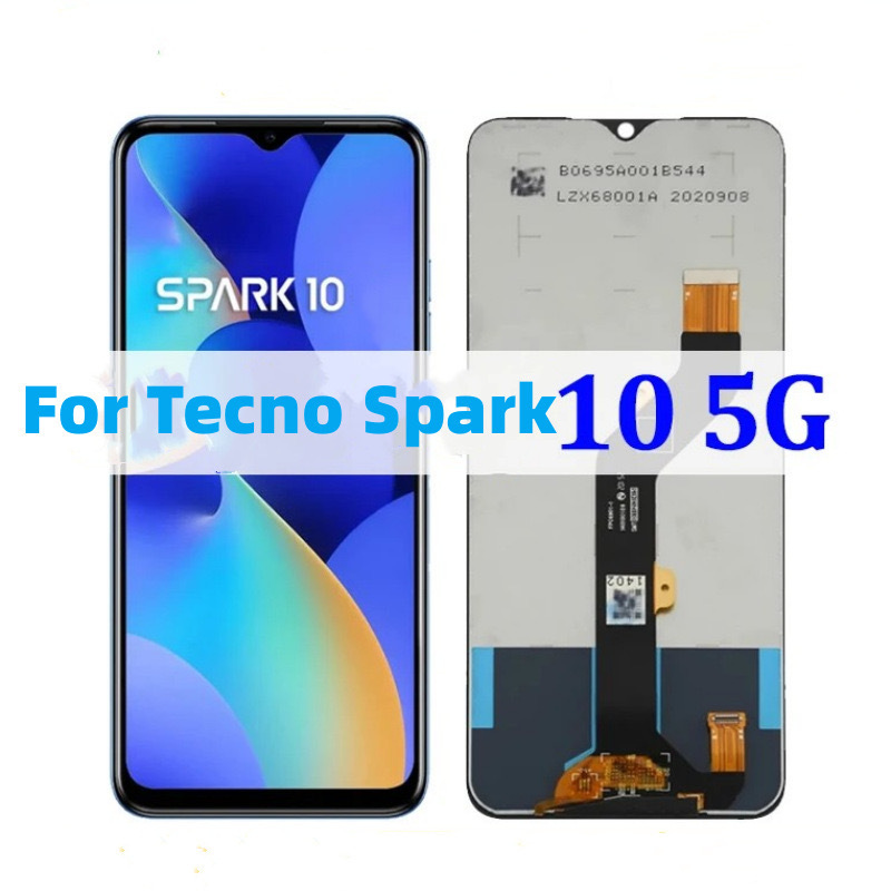 Aplicable para Tecno Spark 10 5G Assembly Screen Transmission de voz KI8 LCD interno y externo Pantalla táctil integrada