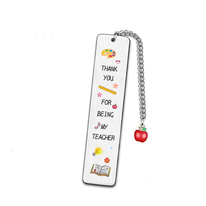 Amazon transfronterizo nuevo color de impresión de acero inoxidable marcador temporada de graduación Día del maestro regalo de Acción de Gracias para los amigos marcador