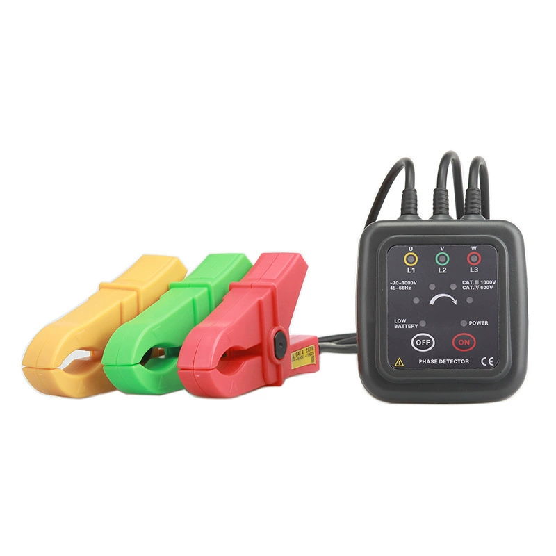 Бесконтактный фазометр Yitai ETCR1000D для трехфазных низковольтных цепей, измеритель последовательности фаз, бесконтактный мультиметр последовательности фаз