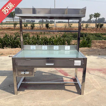 304不锈钢玻璃灯检架防静电灯检台工厂车间质检操作台