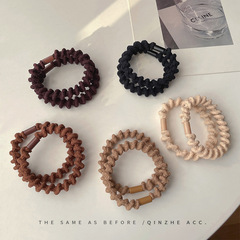 Elastic hair ties for women, high-value autumn/winter simple wavy hair bands, high elasticity, non-damaging hair ties, high ponytail hairbands