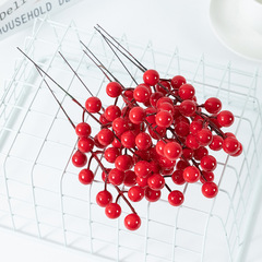 Simulation Red Fruit Money Tree Christmas Fruit Red Berry New Year's Eve Flower Fortune Bucket Accessories Home Decorations Christmas Decoration 