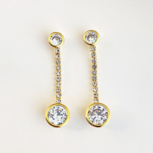 Long  zircon earring