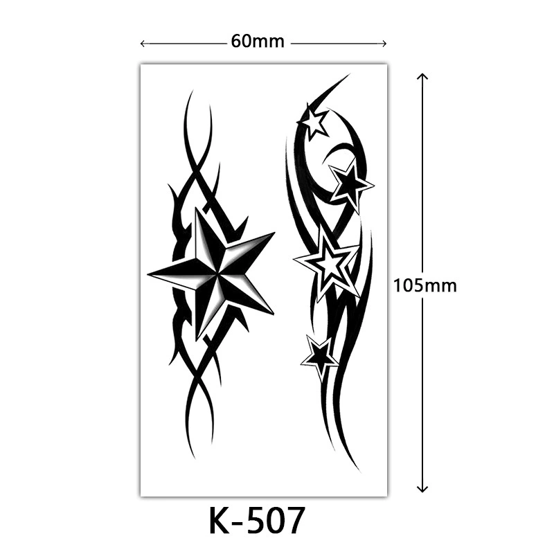 Свежие водостойкие наклейки-татуировки на английском языке с цветами