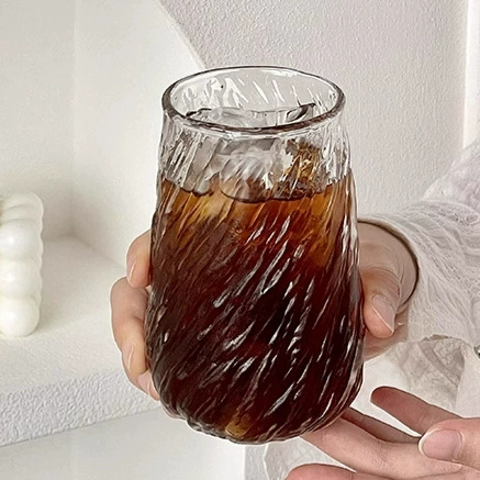 Стеклянная чашка из боросиликатного стекла, прозрачная, однослойная, простая, утилитная, толщина увеличена, для сока, термостойкая стеклянная чашка