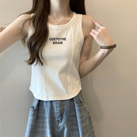 MO18# 打底背心女内搭大码胖mm夏显瘦遮副乳外穿无袖短款上衣