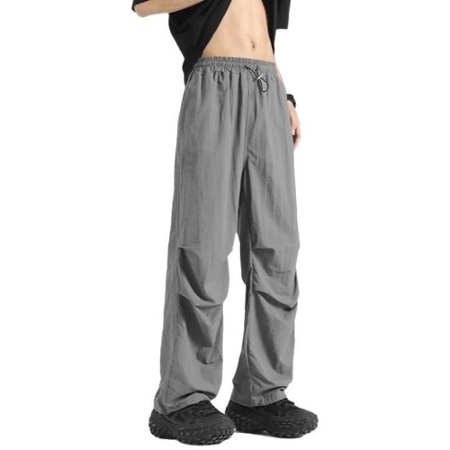 Sun Protection Umbrella Trooper Work Pants for Men - Summer Ice Silk Straight Leg Wide Leg Casual Pants for Outdoor Adventure and Combat