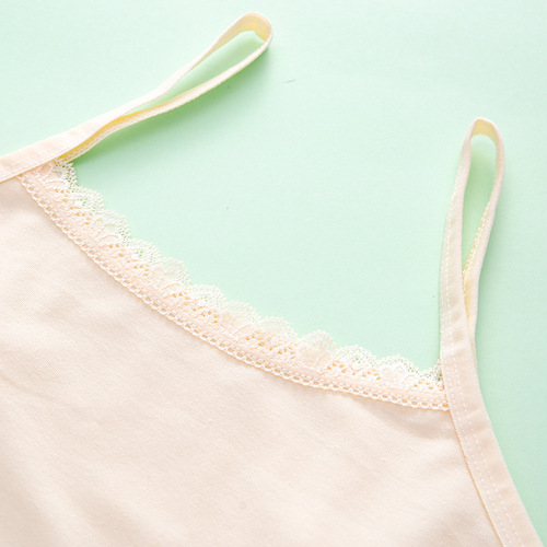 Children's Backless Bralette 7-9 Years Old Girls Developmental Bralette Tank Top for Teenage Girls, Elementary Students, Pure Cotton Children's Underwear