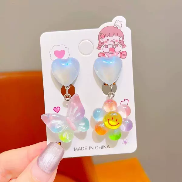 0636-4# pair of butterfly ear clips
