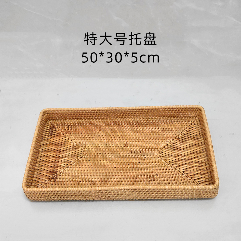 Mesa de té de caña casera creativa de frutas pan cesta de frutas portátil bandeja de hotel toalla cesta de almacenamiento