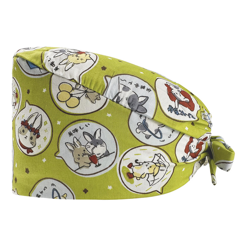 Quirófano sombrero mujer algodón quirúrgico encaje impreso enfermera sombrero nueva hebilla quimioterapia confinamiento masculino oral dental