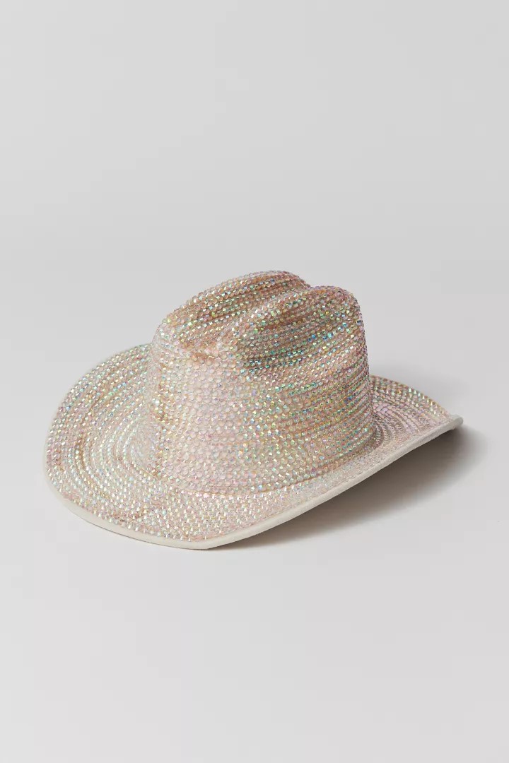 2024 nueva Denim rhinestone Fedora sombrero rhinestone Accesorios Sombrero de moda etapa brillante ala grande Jazz sombrero para hombres y mujeres