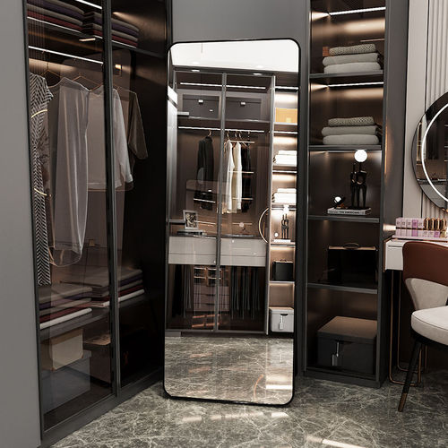 Mirror dressing mirror floor-standing home wall-mounted wall-mounted girls' bedroom full-length mirror Internet celebrity wall-mounted dormitory fitting mirror