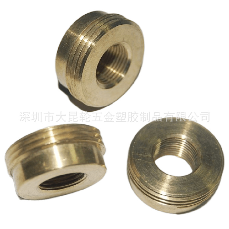 20年实力厂家精密机加工内外牙铜螺母螺丝铜质cnc数控车床加工