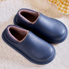 Waterproof demi-season slippers, footwear, non-slip fleece keep warm bag platform for pregnant