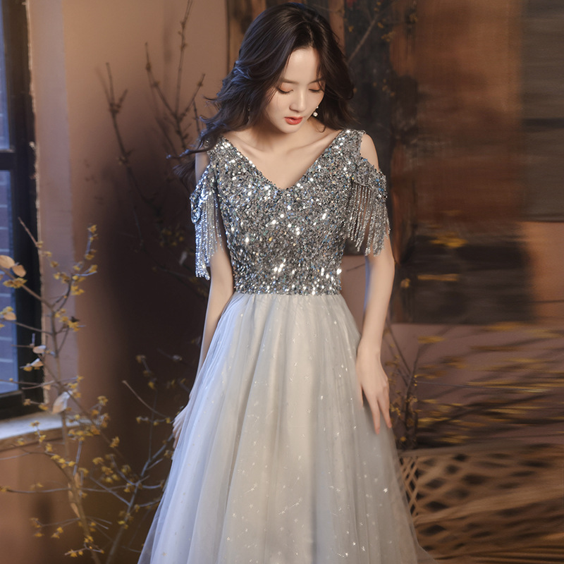 Vestido de noche corto, estilo nuevo de otoño y verano 2026, elegante, estilo hada, para banquetes, anfitrionas, damas de honor, para mujer.