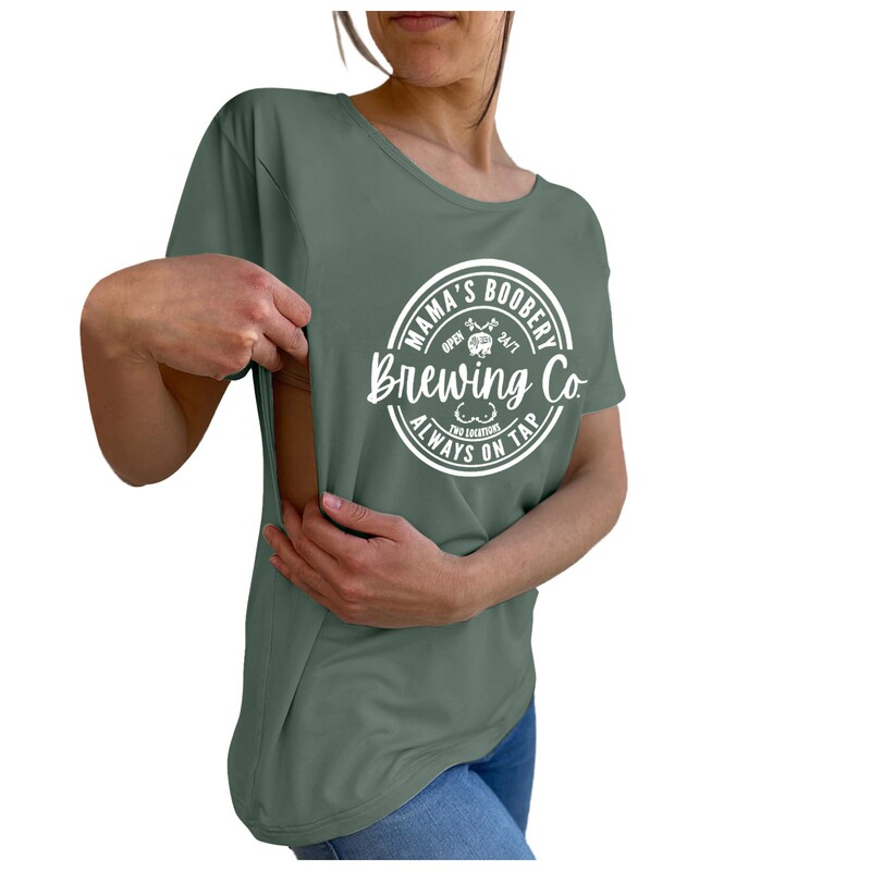 アマゾン欧米の対外貿易tシャツ女性半袖妊婦シャツ授乳服スポット卸売り|undefined