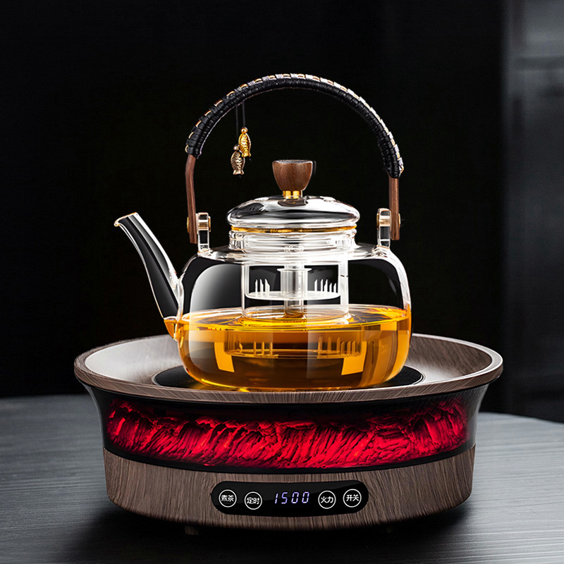 围炉煮茶器电陶炉烤火炉户外多功能电茶炉泡茶壶电热炉蒸煮一体|undefined