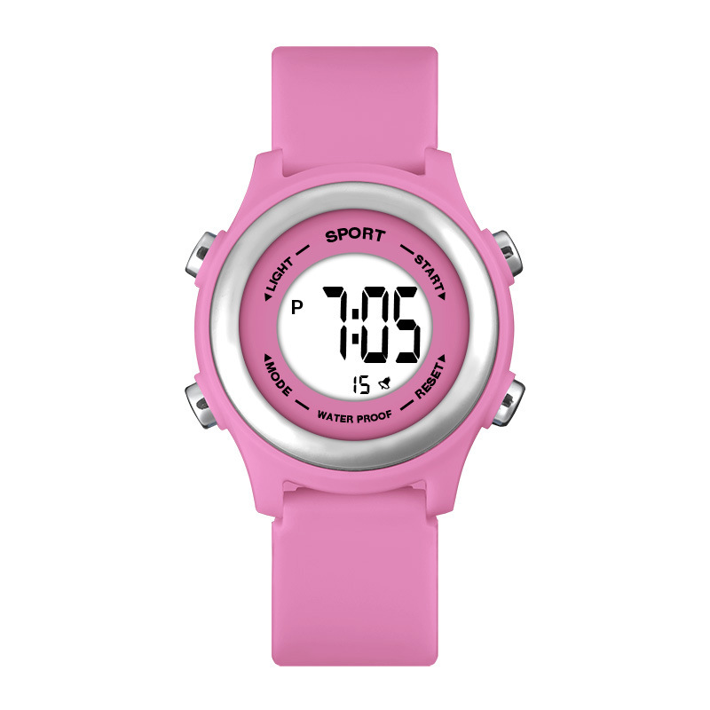 Nuevo dulce macaron estudiante reloj electrónico moda Junior High School multifunción alarma luminosa sincronización reloj electrónico