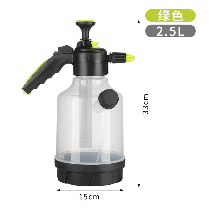 Botella de riego transparente de 2,5 L (verde) [20 piezas/caja]