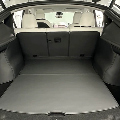 Suitable for Tesla Model 3/Y new model Model 3 trunk mat leather protective pad interior modification accessories (Other Automotive Interior Supplies) - black-renewed-version-of-model-y-trunk-mat