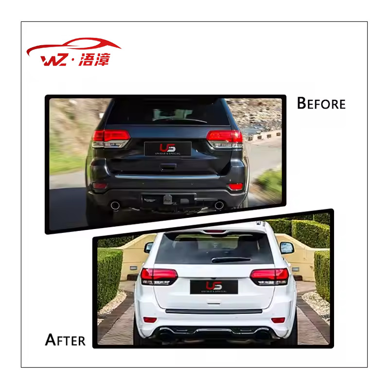 Body Kit Suitable for 2014-2020 Jeep Grand Cherokee, Including Front and Rear Bumpers, Side Skirts, and Hood