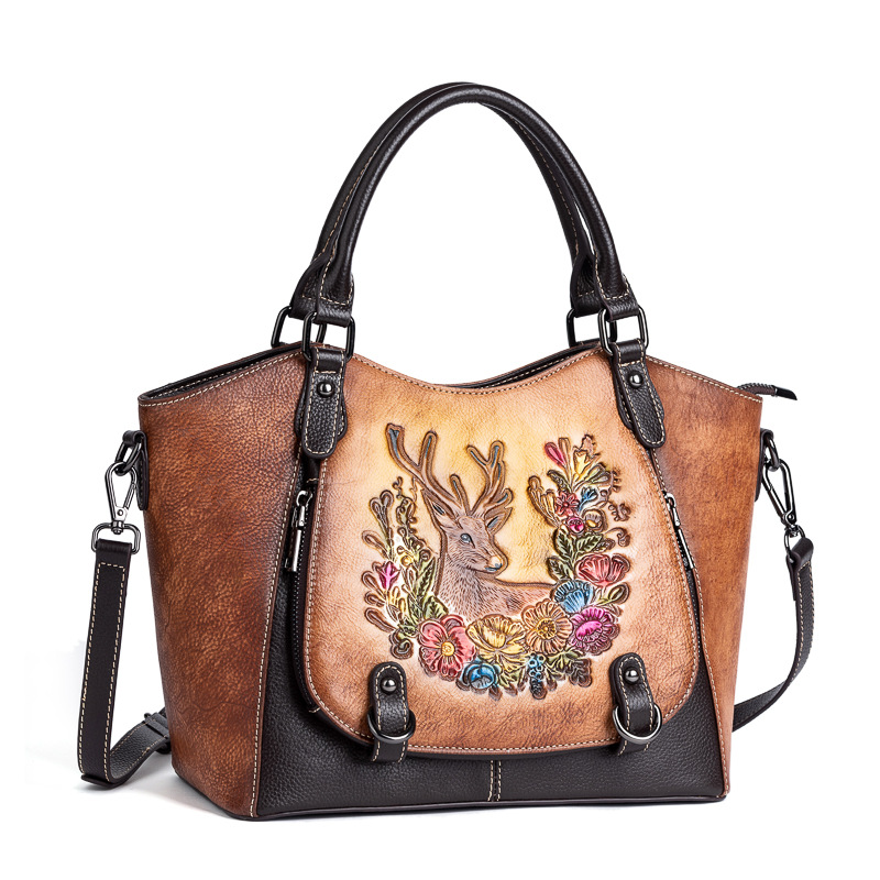 Live-Übertragung der neuen Damentasche aus modischem Lagenrindsleder aus China, Farbpolitur, Handtasche mit großem Fassungsvermögen_voghion.com