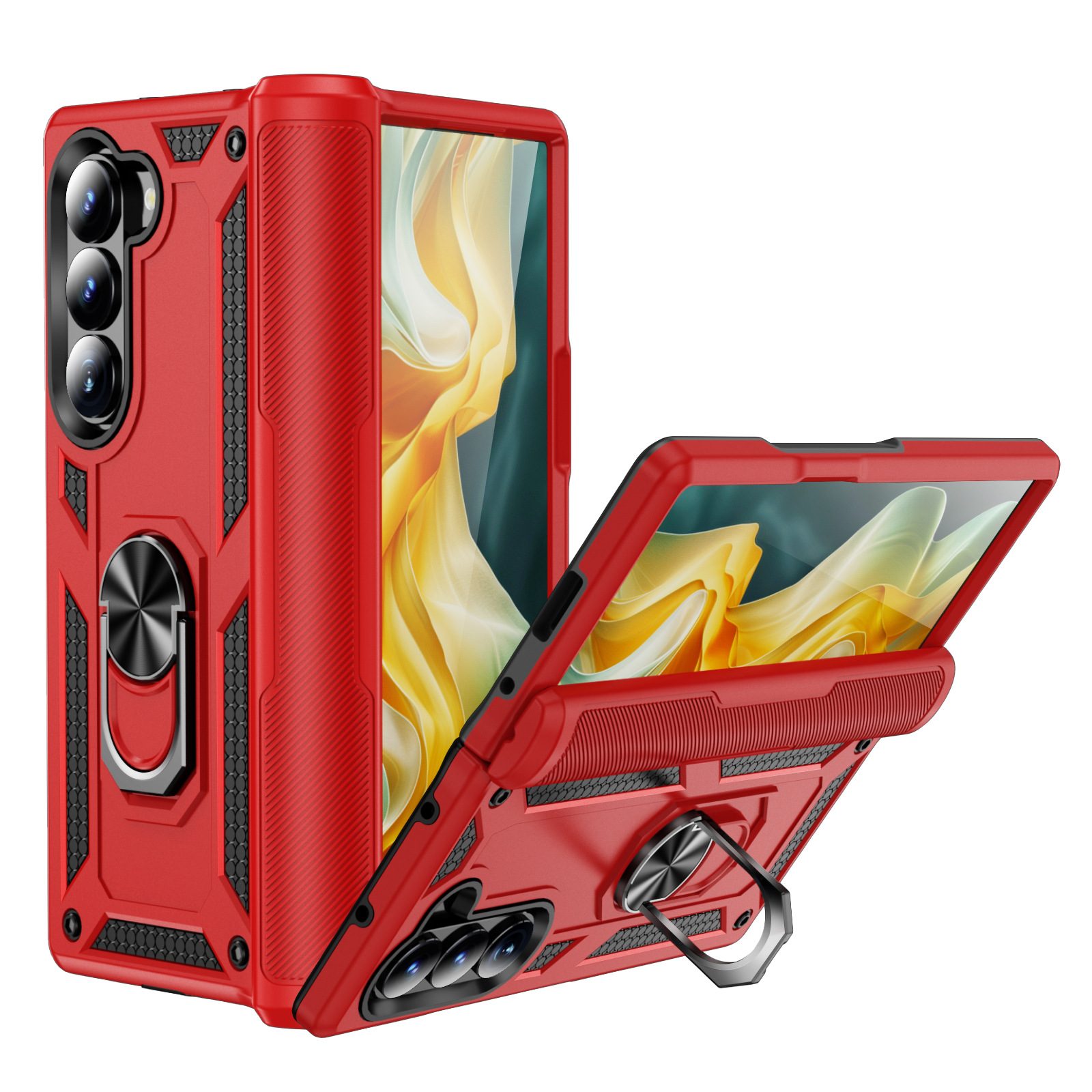 Samsung Galaxy Fold Protective Shockproof Case With Magnetic Stand_voghion.com