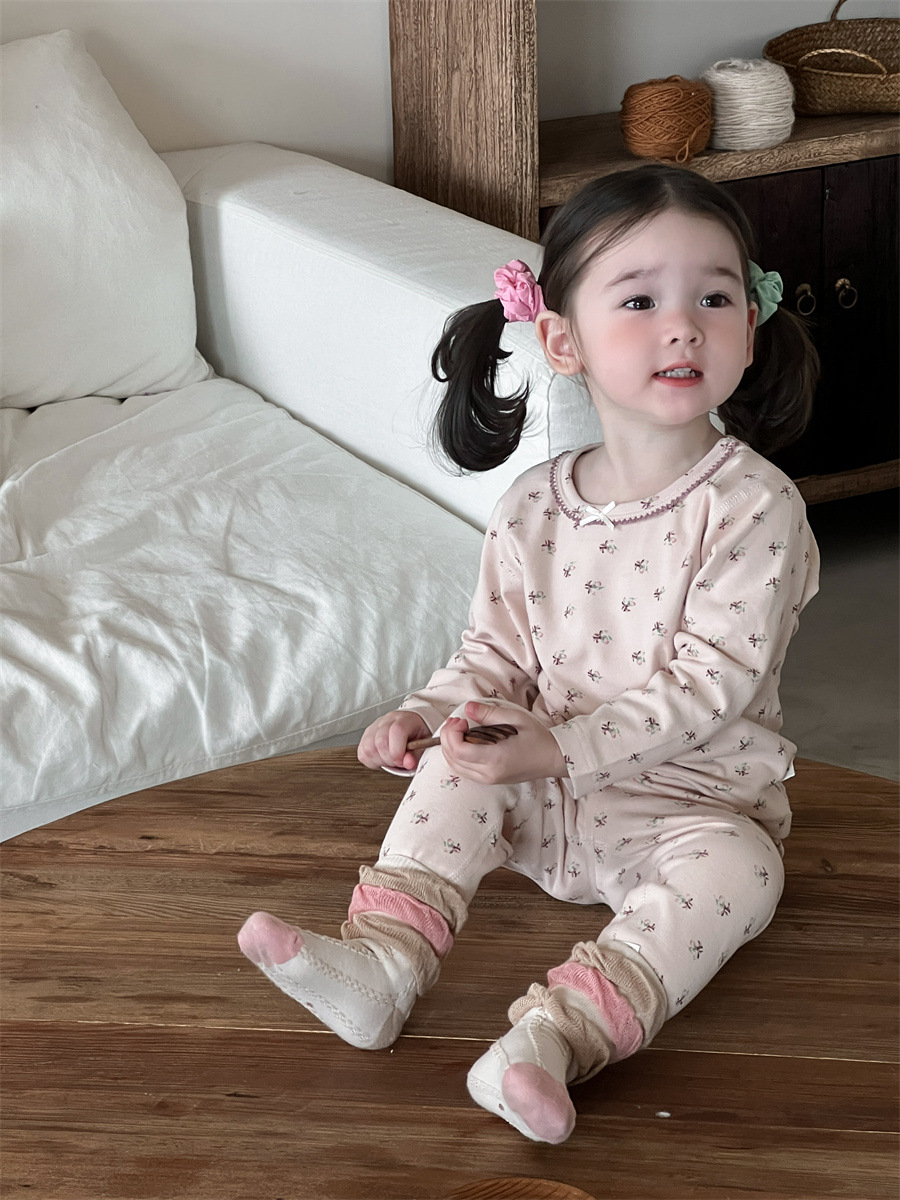 Niños de otoño ropa infantil coreana ropa de bebé nueva niñas en casa pijama set ropa de hogar ropa de otoño invierno