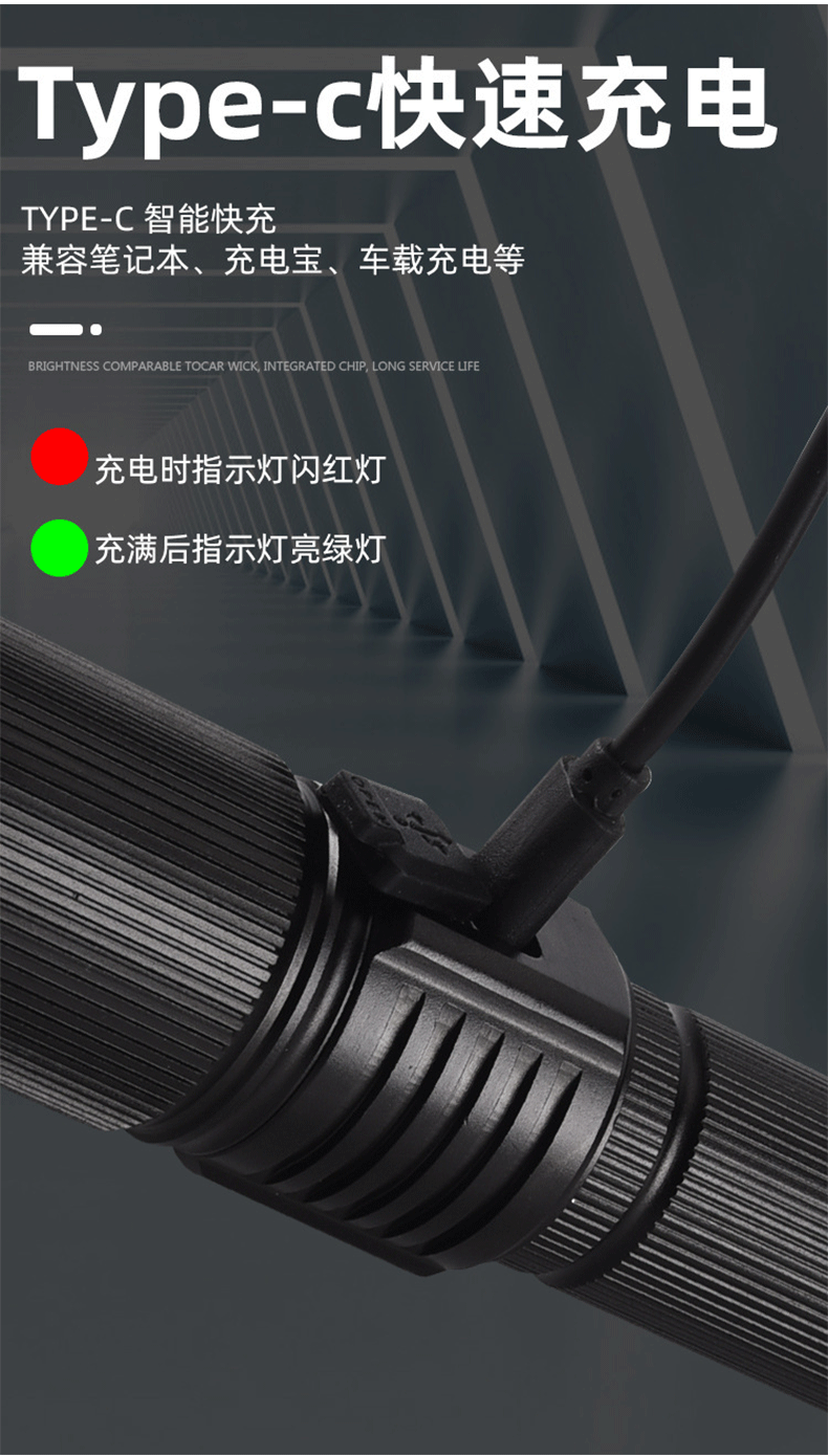 Outdoor High-Brightness Laser Cannon Ultra-Bright Zoom Flashlight Portable Military-Grade Long-Lasting Rechargeable Strong Light Flashlight
