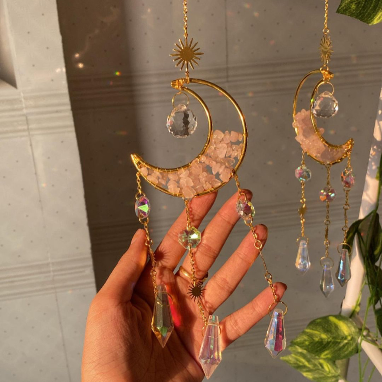 85g Weight pendant Home Textiles & Decor Type Streetwear Moon Crystal Pendant