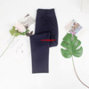 Colored trousers, autumn, for middle age, high waist, loose straight fit, plus size