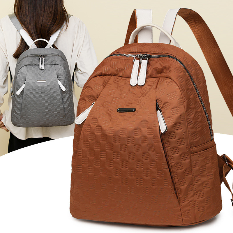 Bolsa de viaje para damas nueva moda moda mochila de gran capacidad para niñas color sólido mochila de viaje retro