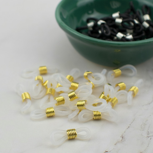 Glasses chain accessories silicone non-slip rubber ring DIY beading material glasses ring adjustment buckle 8-character ring