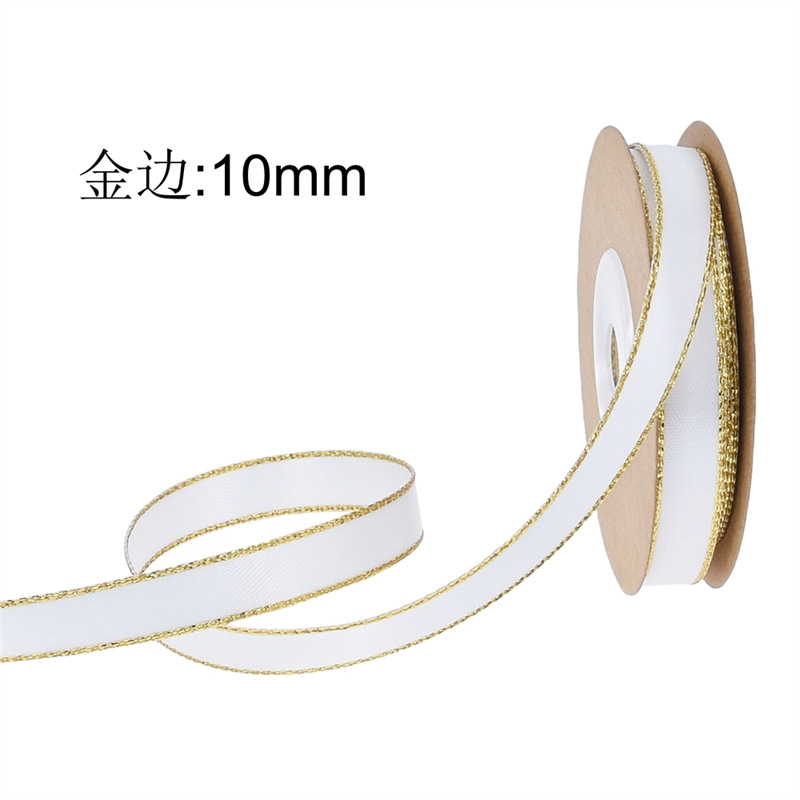 Amazon cinta de borde de cebolla de oro y plata de doble cara engrosada cinta de poliéster arco accesorios para el cabello cinta vestido floral