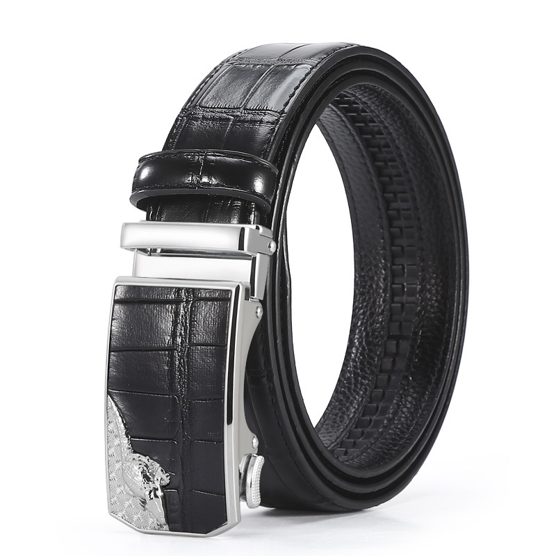 VOOTHOST Männer Gürtel Automatische Schnalle Mode Rindsleder Echtes Leder Gürtel Jeans Strap Herren Casual Business Gürtel F0018_voghion.com